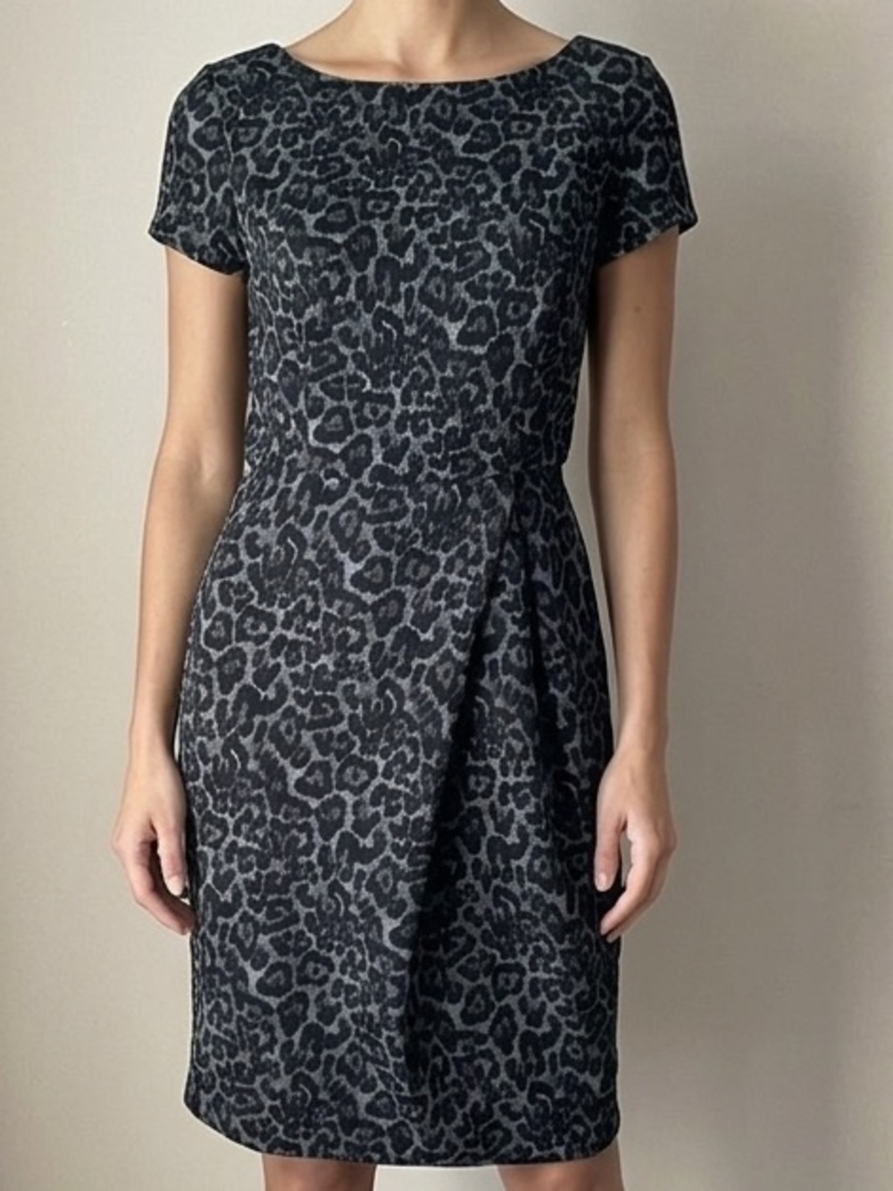 Guillaume Leopard Print Short Sleeve Dress